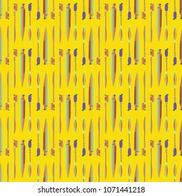 Seamless background with a toothbrush and toothpaste.