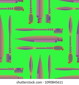 Seamless background with a toothbrush and toothpaste.