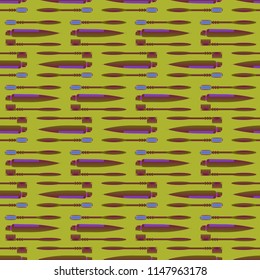 Seamless background with a toothbrush and toothpaste.