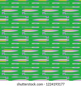 Seamless background with a toothbrush and toothpaste.