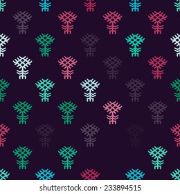Seamless background with Touareg tattoo symbols