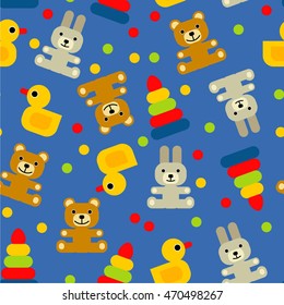 seamless background with toys