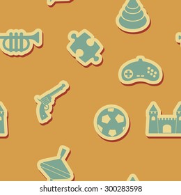 Seamless background with toys for your design