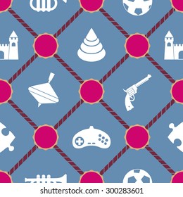 Seamless background with toys for your design
