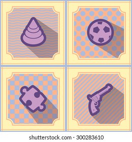 Seamless background with toys for your design