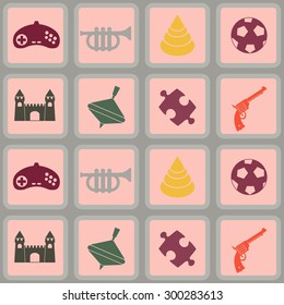 Seamless background with toys for your design