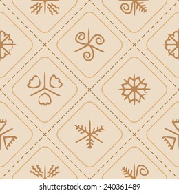 seamless background with Traditional Ukrainian Easter egg ornaments