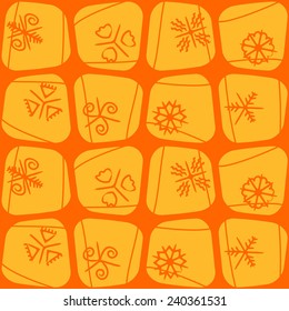 seamless background with Traditional Ukrainian Easter egg ornaments