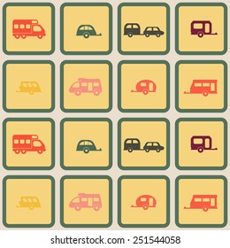 Seamless background with trailers for your design