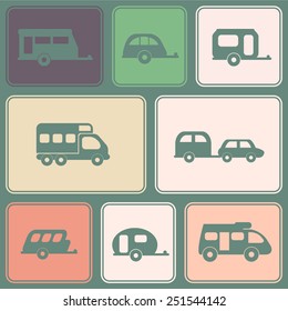 Seamless background with trailers for your design