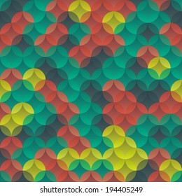 Seamless background with transparent circles