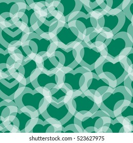 Seamless background with transparent hearts. Happy Valentine's Day. Background for greeting card.- stock vector 