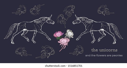 seamless background of transparent peony flowers on pink and white background