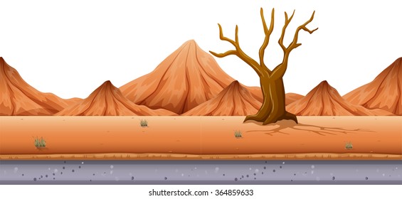 Fondo incomparable con ilustración de árboles y colinas