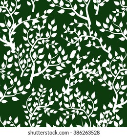 Seamless background with tree leafs