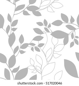 Seamless background with tree leaves. Vector