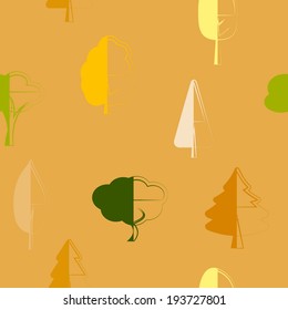 Seamless background with trees