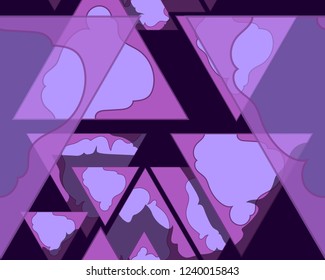 Seamless background of triangular hand-drawn stones. For wide application in design. Modern style for backgrounds and textures. Vector.