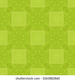 Seamless background.  Tribal color pattern for paper or cover. Abstract geometrical ethnic ornament with northern motifs. Vector texture.