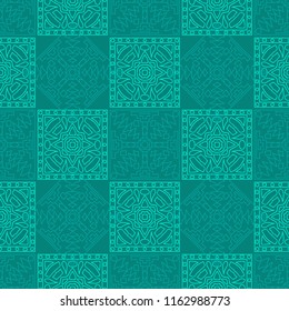 Seamless background.  Tribal color vector pattern for wallpaper or cloth design. Abstract geometrical ethnic ornament with northern motifs. Vector texture.