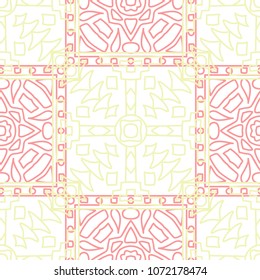 Seamless background.  Tribal colorful vector background for wallpaper or cloth design. Abstract geometrical ethnic ornament with northern motifs. Vector texture.