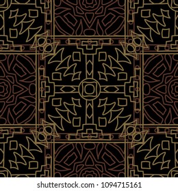Seamless background.  Tribal colorful vector background for fabric or paper. Abstract geometrical ethnic ornament with northern motifs. Vector texture.