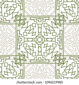 Seamless background.  Tribal colorful vector background for wallpaper or cloth design. Abstract geometrical ethnic ornament with northern motifs. Vector texture.