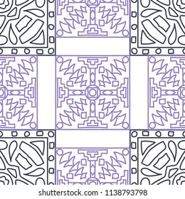 Seamless background.  Tribal colorful vector background for paper or cover. Abstract geometrical ethnic ornament with northern motifs. Vector texture.