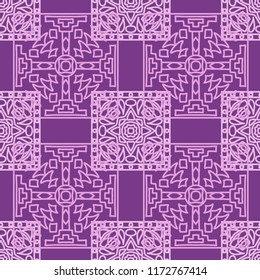Seamless background.  Tribal colorful vector background for fabric or paper. Abstract geometrical ethnic ornament with northern motifs. Vector texture.