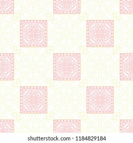 Seamless background.  Tribal colorful vector background for wallpaper or cloth design. Abstract geometrical ethnic ornament with northern motifs. Vector texture.