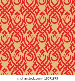 Seamless background from a tribal ornament, Fashionable modern wallpaper or textile