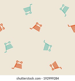 seamless background: trolley