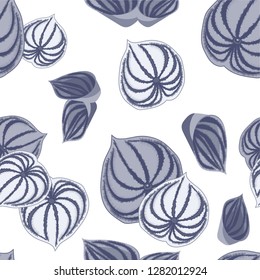 Seamless background with tropical leaves