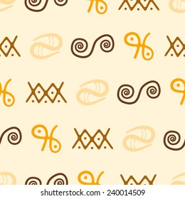  seamless background with Trypillian culture ornaments