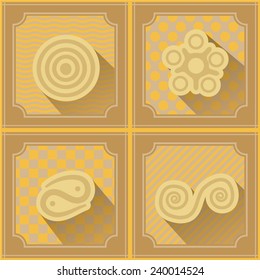  seamless background with Trypillian culture ornaments