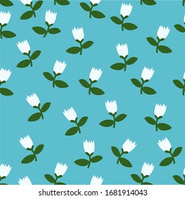 fondo transparente de tulipanes en forma de doodle en una dirección, dibujado en vectorial