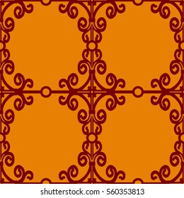 Seamless background with twisted metal bars