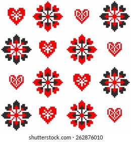 Seamless background Ukrainian embroidery