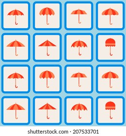 seamless background with umbrellas