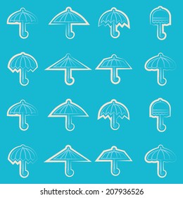 seamless background with umbrellas