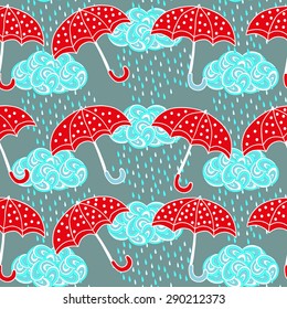 Seamless background umbrellas