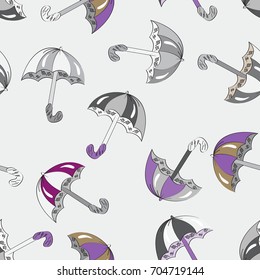 Seamless background with umbrellas