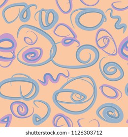 seamless background of uneven curls