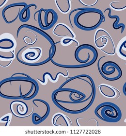 seamless background of uneven curls