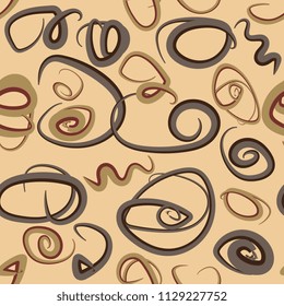 seamless background of uneven curls