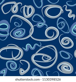 seamless background of uneven curls