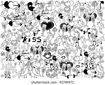 seamless background of valentine's day background