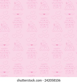 Seamless background for Valentine's day. Wrapping paper. Purple. vector illustration