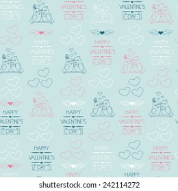 Seamless background for Valentine's day. Wrapping paper. vector illustration