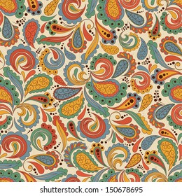 Seamless background of varicolored of flowers